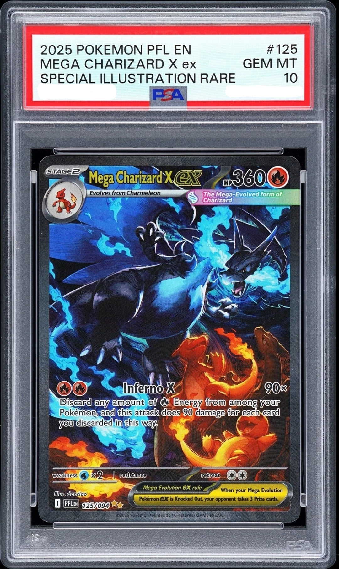 PSA 10 Mega Charizard X ex Special Illustration Rare Phantasmal Flames #125 GEM MINT