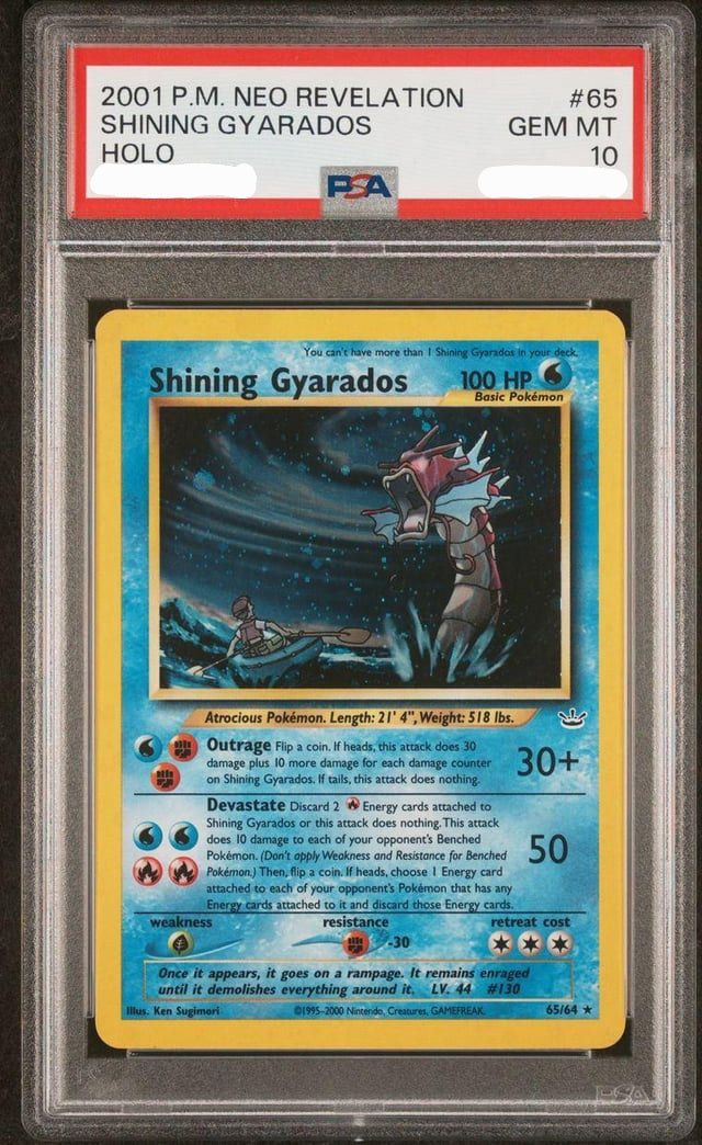 PSA 10 Shining Gyarados Holo Neo Revelation #65 GEM MINT