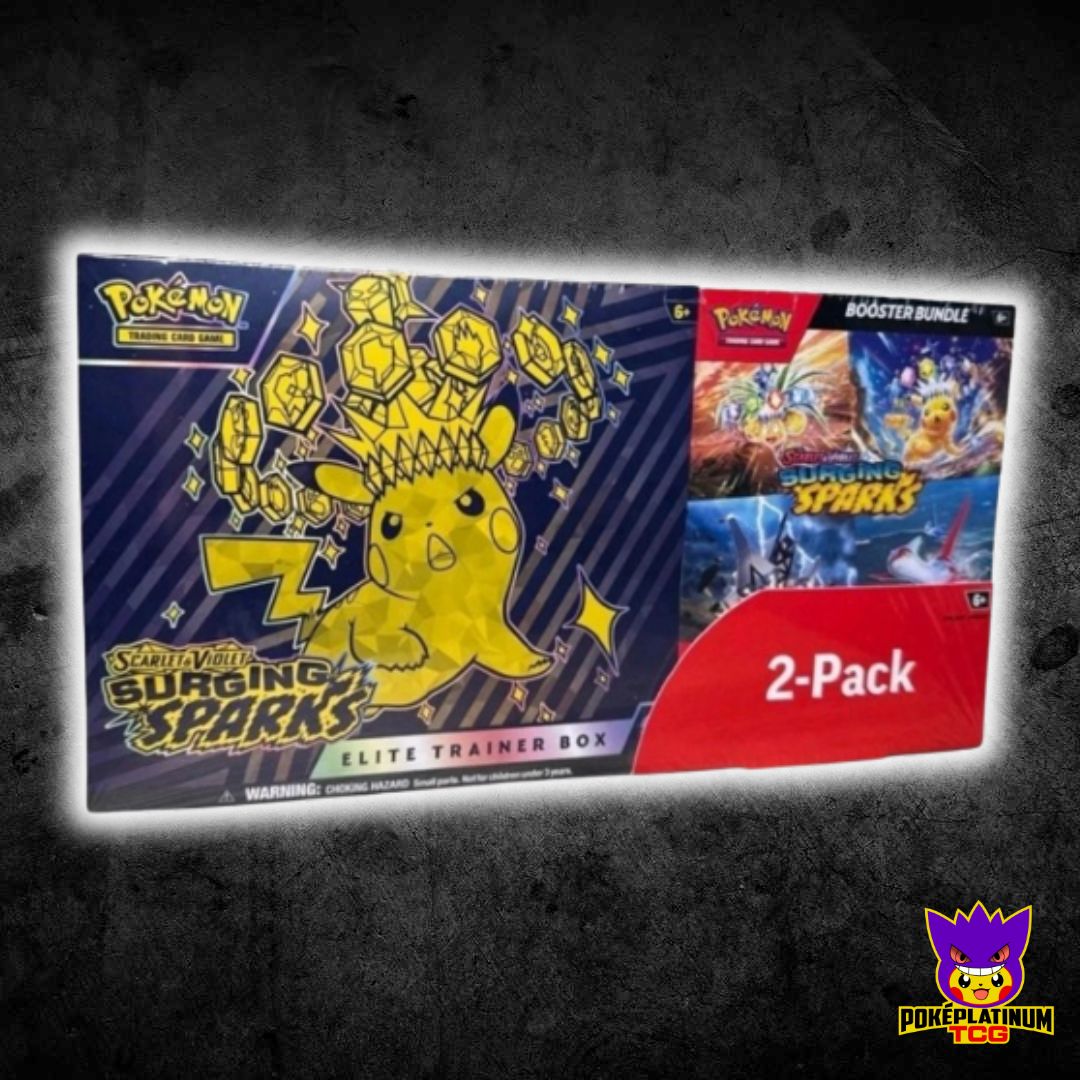 surging sparks booster box costco Exclusive 2-Pack Elite Trainer and B – PokéPlatinum TCG Color:Venom Mew VMAX card The booster bundle complements Yu-Gi-Oh! Elemental HERO Fusion