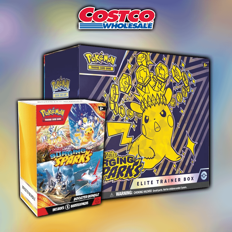 Costco Exclusive Surging Sparks 2-Pack Elite Trainer Box and Booster Bundle
