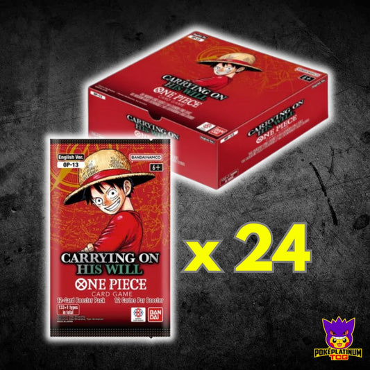 24x One Piece OP-13 Carrying On His Will Booster Packs - English