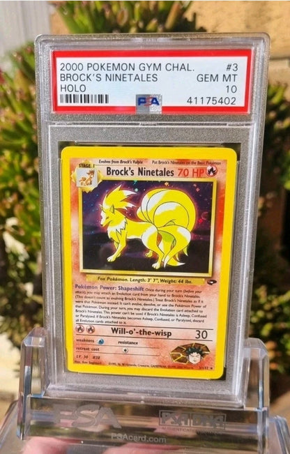 PSA 10 Brock's Ninetales Gym Challenge Holo Rare 2000 #3 GEM MINT