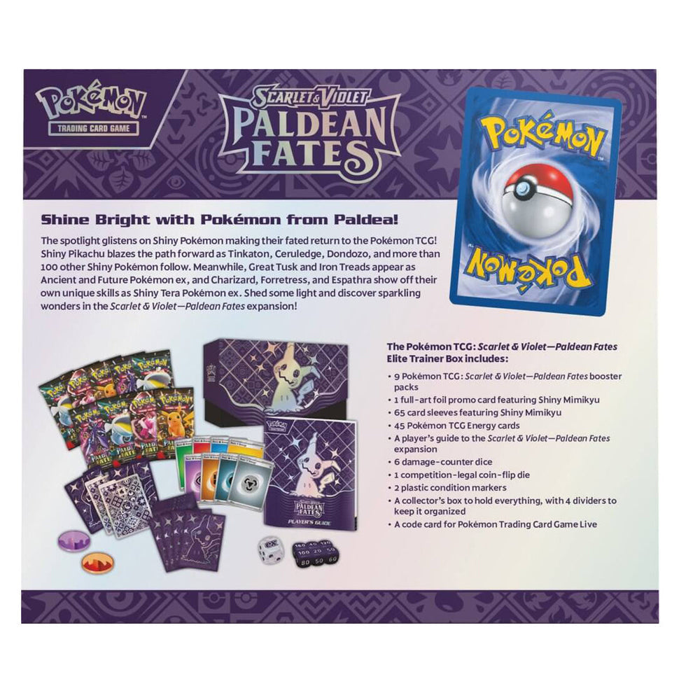 Paldean Fates Elite Trainer Box (ETB) WITH ACRYLIC CASE