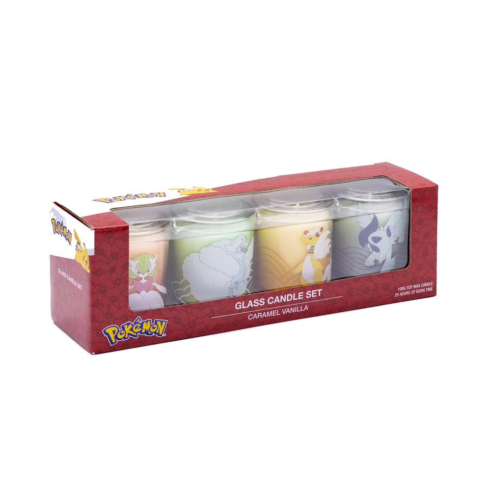 Pokemon (Officially Licensed Merchandise) - Mega Evolutions Glass Candle Set 4-Pack
