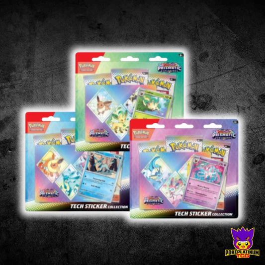 3x Prismatic Evolutions Tech Sticker Collection (Complete Artset)