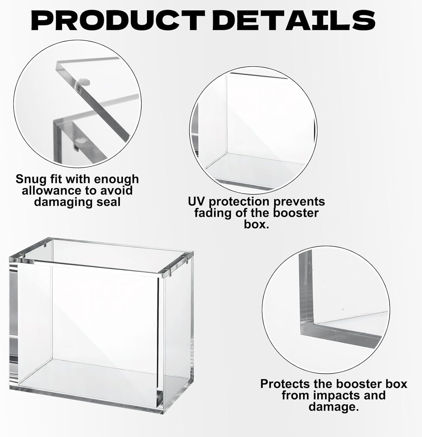 One Piece Booster Box Acrylic Display Case with Magnetic Lid