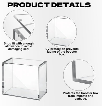 One Piece Booster Box Acrylic Display Case with Magnetic Lid