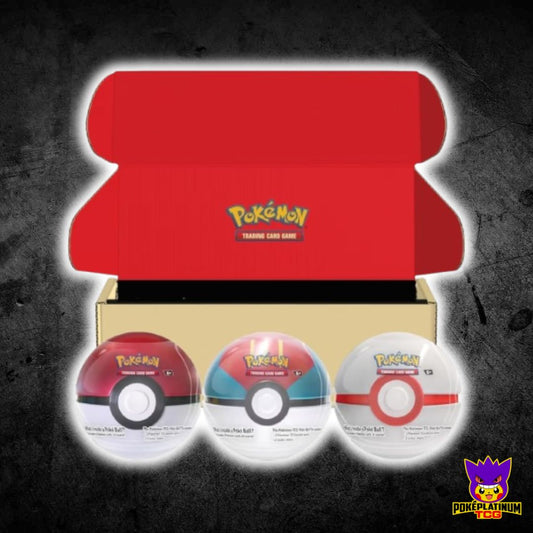 2023 PokéBall Tin Bundle - Poké Ball, Lure Ball & Premier Ball [9 SWSH Booster Packs in total]