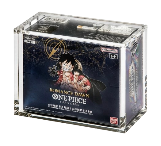 One Piece Booster Box Acrylic Display Case with Magnetic Lid