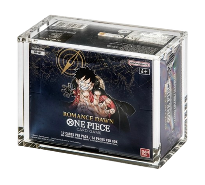 One Piece Booster Box Acrylic Display Case with Magnetic Lid