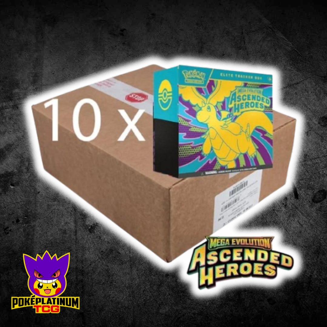 Ascended Heroes Elite Trainer Box Sealed Case of 10 ETBs
