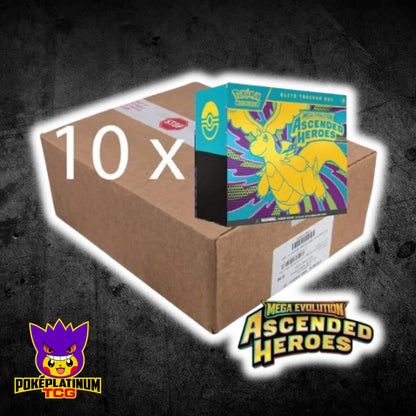 Ascended Heroes Elite Trainer Box Sealed Case of 10 ETBs