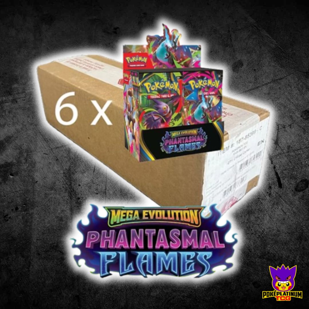 Mega Evolution ME02 - Phantasmal Flames Sealed Case of 6 Booster Boxes
