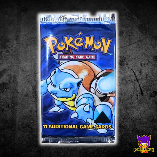 1999 Base Set WOTC Booster Pack [Triangle Error] - Blastoise art