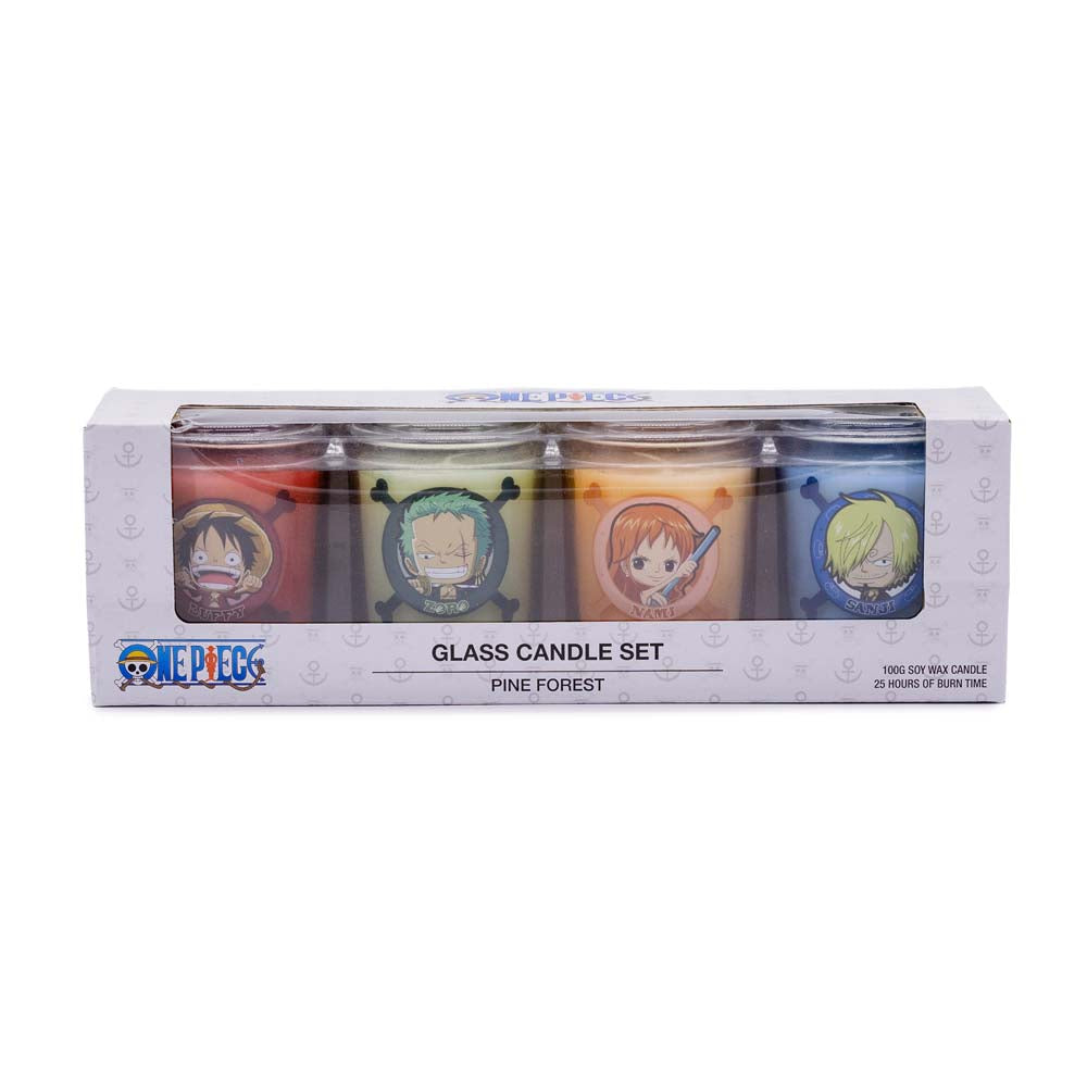 One Piece - Chibi Character Glass Candle Set 4-Pack