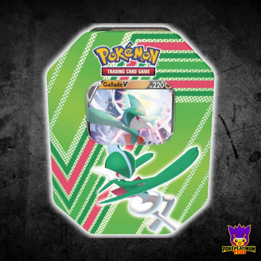 Gallade V Hidden Potential Tin - Contains 2 Fusion Strike & 2 Lost Origin packs