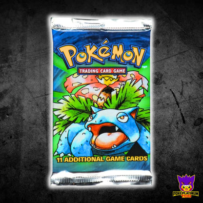 1999 Base Set WOTC Booster Pack [Triangle Error] - Venusaur art