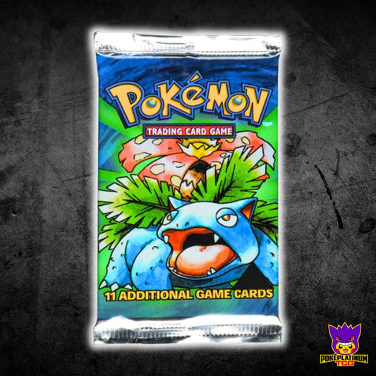 1999 Base Set WOTC Booster Pack [Triangle Error] - Venusaur art