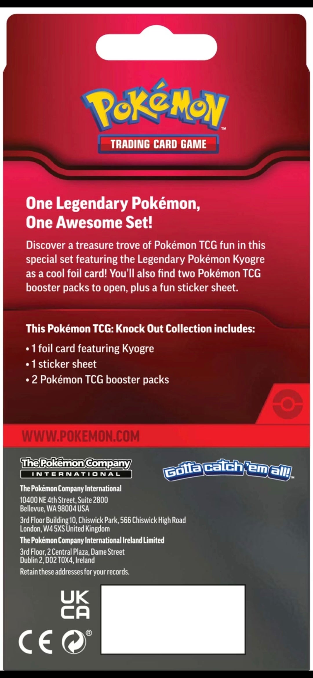 Knock Out Collection (2026) - Kyogre & Suicine (PAIR)