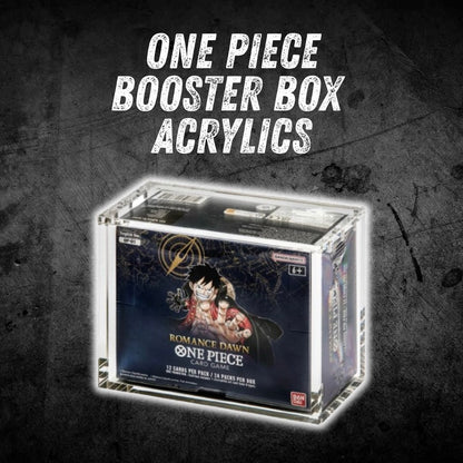 One Piece Booster Box Acrylic Display Case with Magnetic Lid