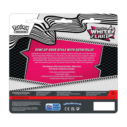 White Flare Tech Sticker Collection/3-pack Blister