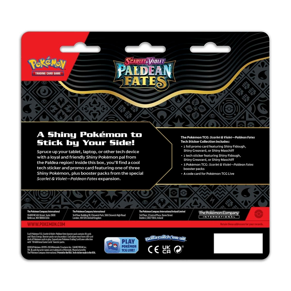 Paldean Fates Tech Sticker Collection/3-pack Blister