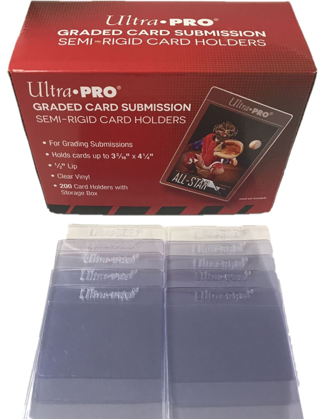 Ultra Pro Semi-Rigid 1/2 inch Lip Tall Sleeves 200 Pack