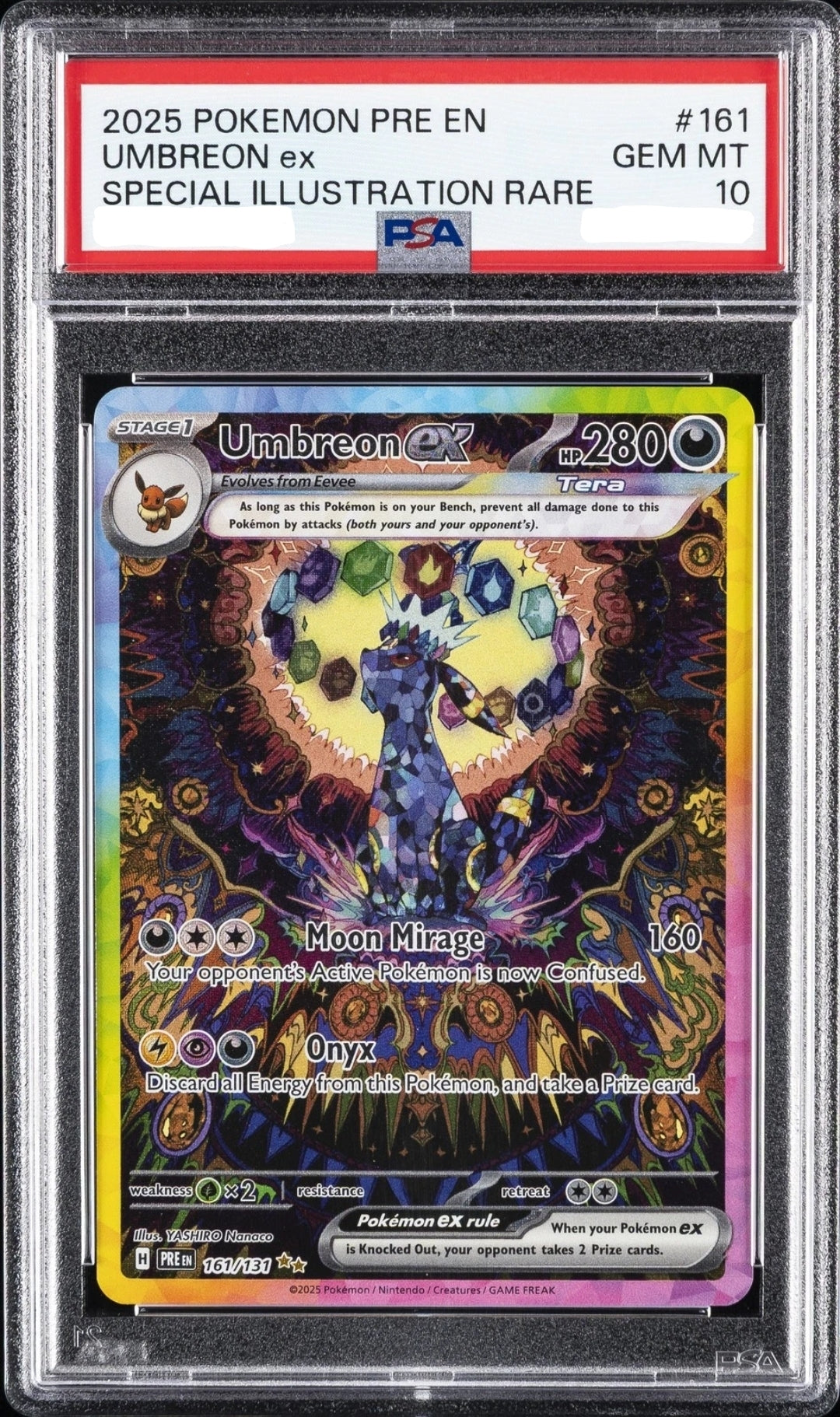 PSA 10 Umbreon EX Special Illustration Rare Prismatic Evolutions #161 GEM MINT