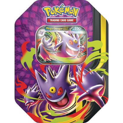 Mega Moonlit Tin - Set of 2 tins: Gengar ex & Clefable ex